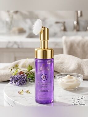 Secret Collagen Apple & Grape Stem Cell Harmony Lava Foam Cleanser ~Retail $229